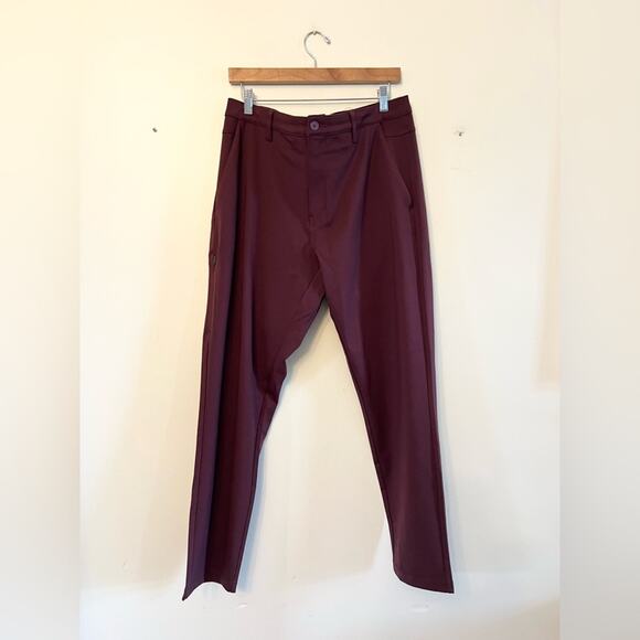 Bylt NWT every day pant 2.0 maroon red color slim fit mens 38 casual fall winter